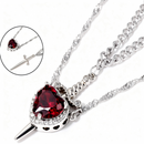 Collar de espada y corazón para parejas 💖⚔️ Envío inmediato