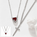 Collar de espada y corazón para parejas 💖⚔️ Envío inmediato