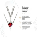 Collar de espada y corazón para parejas 💖⚔️ Envío inmediato